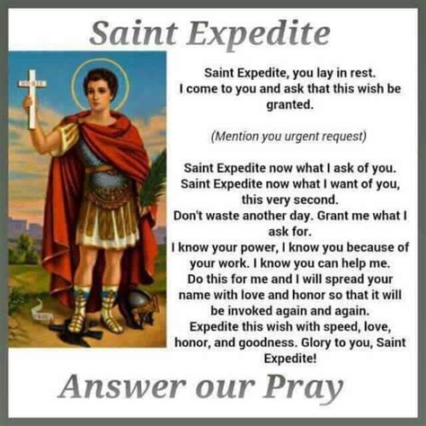 st expedite miracle prayer|Prayers to St. Expedite .